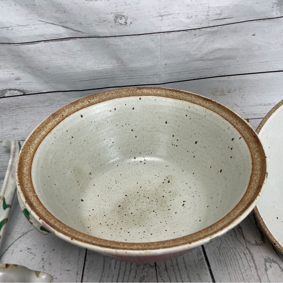 Whitefish Pottery Soup Tureen & Ladle Casserole Dish Bowl signed Gilfillan 1998 - Picture 6 of 16